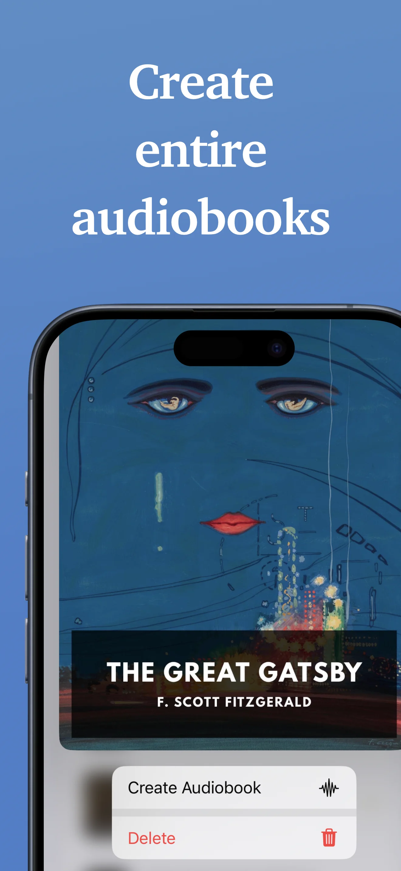 Create entire audiobooks